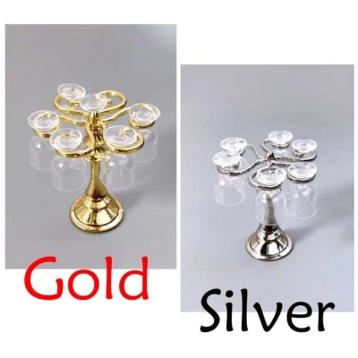 SOON Casa de Muñecas Escala 1:12 Miniatura Copa de Vino + Portavasos Bar Fiesta Accesorios