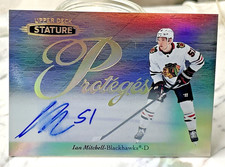 2020-21 Upper Deck Stature Ian Mitchell Proteges Auto Rookie RC #P-16 Blackhawks