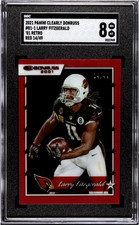 2021 Panini Clearly Donruss #01-1 Larry Fitzgerald '01 Retro Red SGC 8