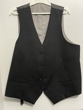 Alfani Men  s Slim Fit Stretch Suit Vest Size L   Black Button-Up...
