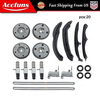 Fit For 17-23 Ford F150 3.5L Timing Chains Tensioner Solenoid Phaser Kit