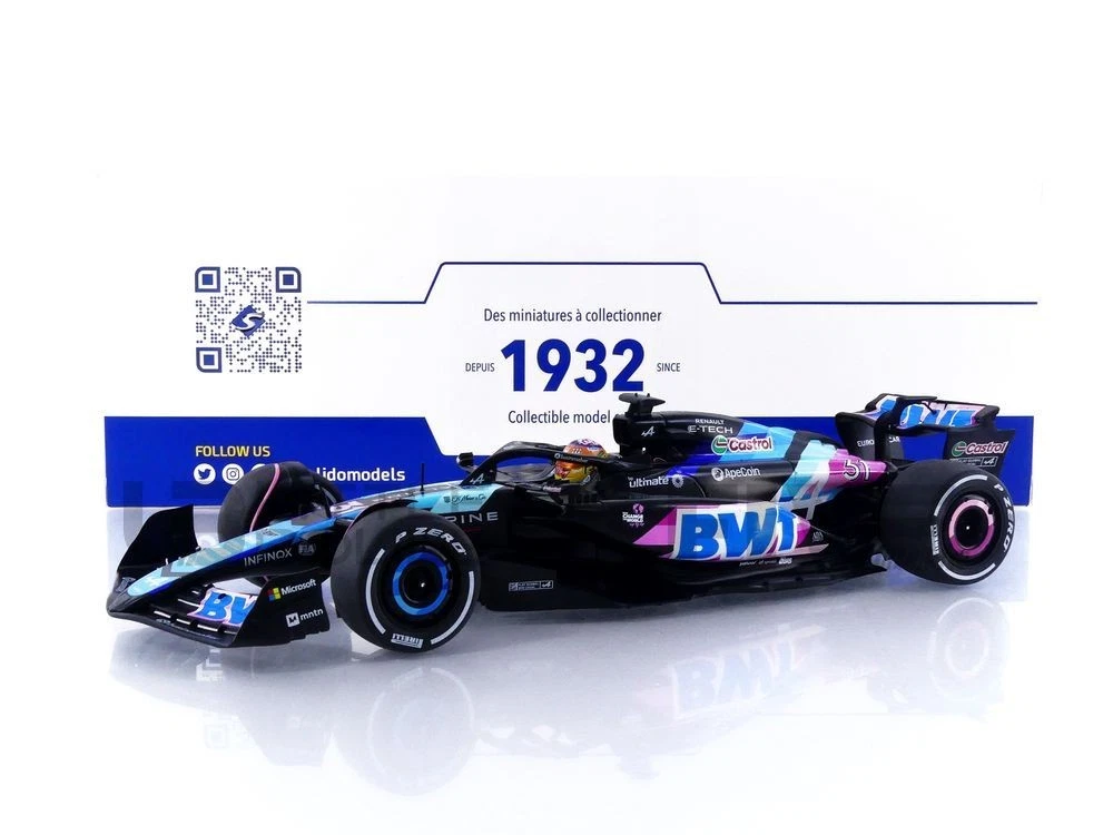 Modèle réduit Stake Kick Sauber C44 Showcar Version Black 2024 1/18