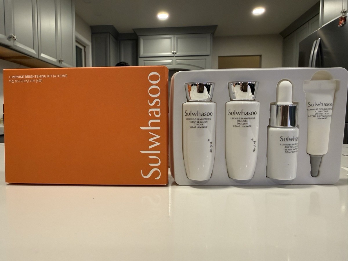 Sulwhasoo Lumiwise Brightening Kit 4pc Essence Emulsion Ampoule