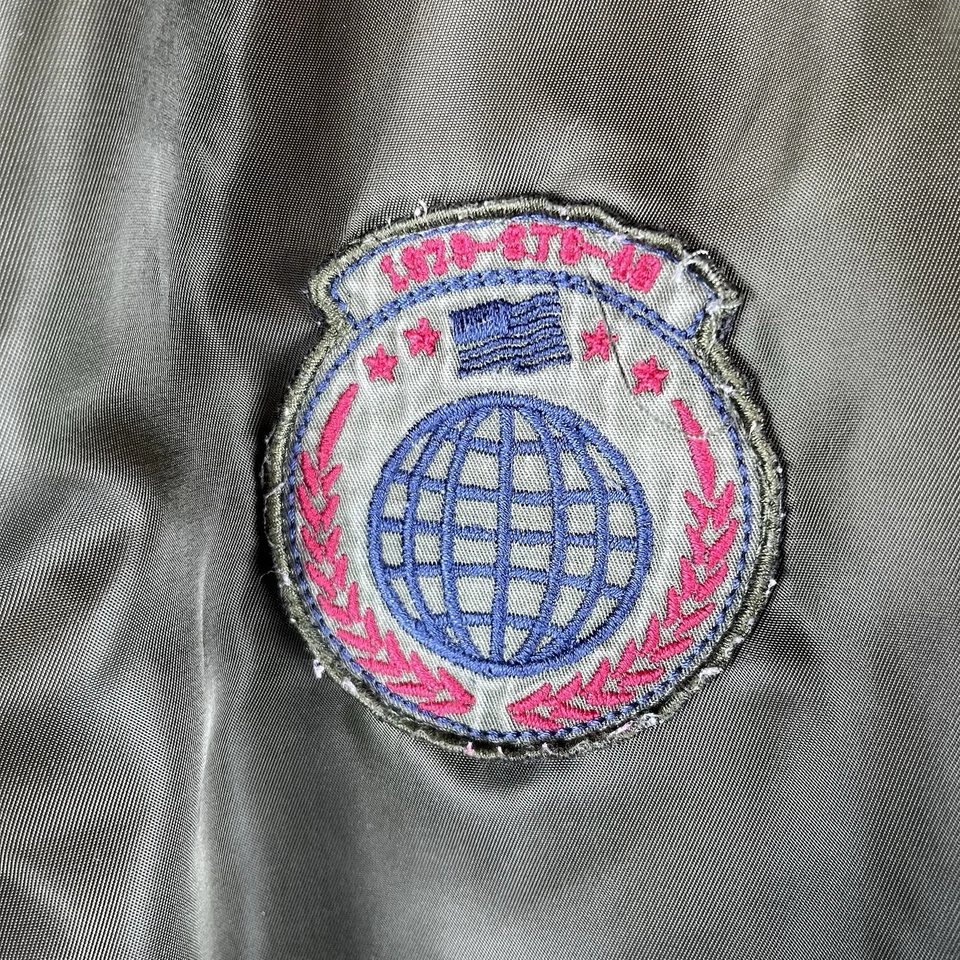 Swiss Cross Bomber Jacket Mens Medium Military Armed Services Patches Sheriff - Image 4 of 4