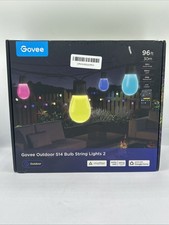 Govee S14 Bulb Outdoor String Lights 2, 96Ft Smart RGBIC Warm White Patio Lights