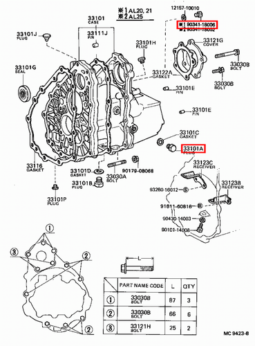 Genuine Altezza SXE10 Altezza Gita GXE10 Avensis AT221 AT220 Gearbox Filler Plug - Imagen 17 de 20