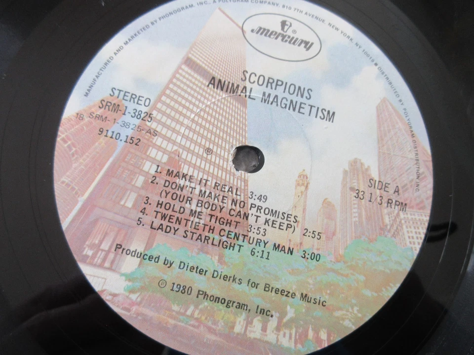 Scorpions ANIMAL MAGNETISM Vinyl LP (Mercury SRM-1-3825) Hard Rock (1980) Foto 4 de 4