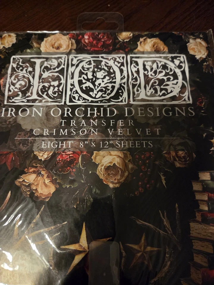 Iron Orchid Designs Crimson Velvet Transfer Set 8 Sheets New - Image 2 of 4
