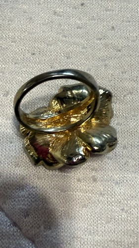 Swarovski Mixed Cuts, Multicolored vibrant Flower Ring Size 60 / 8 3/4 - Picture 23 of 24