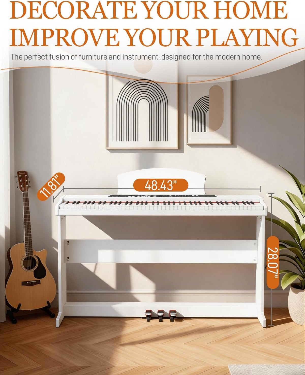 88 Key Piano Keyboard Digital Piano Keyboard, Upright Piano for Beginners