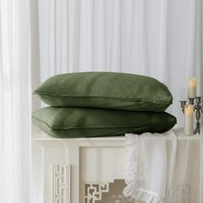 EVERLY 100 Linen Pillowcases Set of 2 Envelope Closure French Washed Flax 20x26