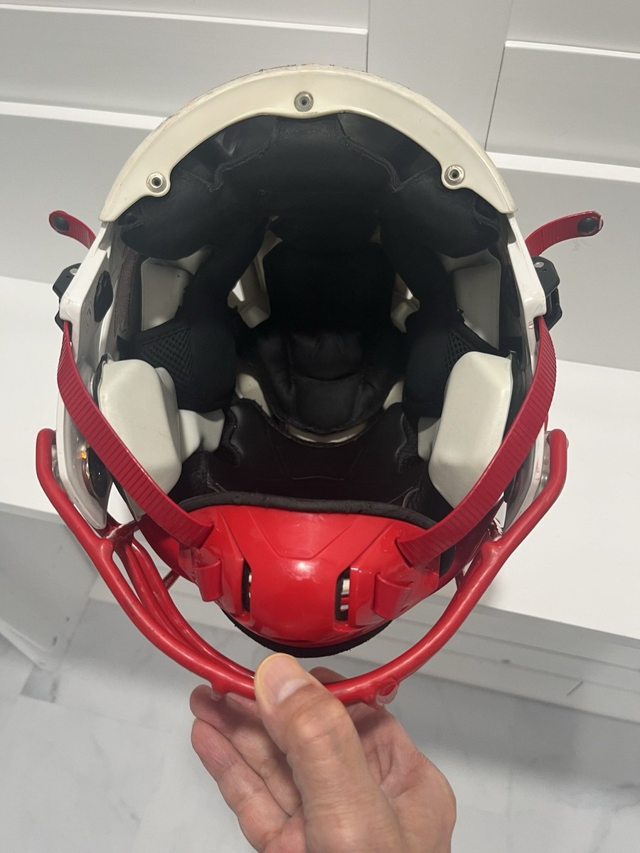 Riddell SpeedFlex Full Face Adult Large White Football Helmet Red
