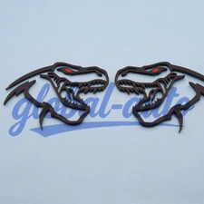 2 Dinosaur T-Rex Emblem Fits For Ram TRX 1500 2500 3500 3.86"x3.35" Black Red