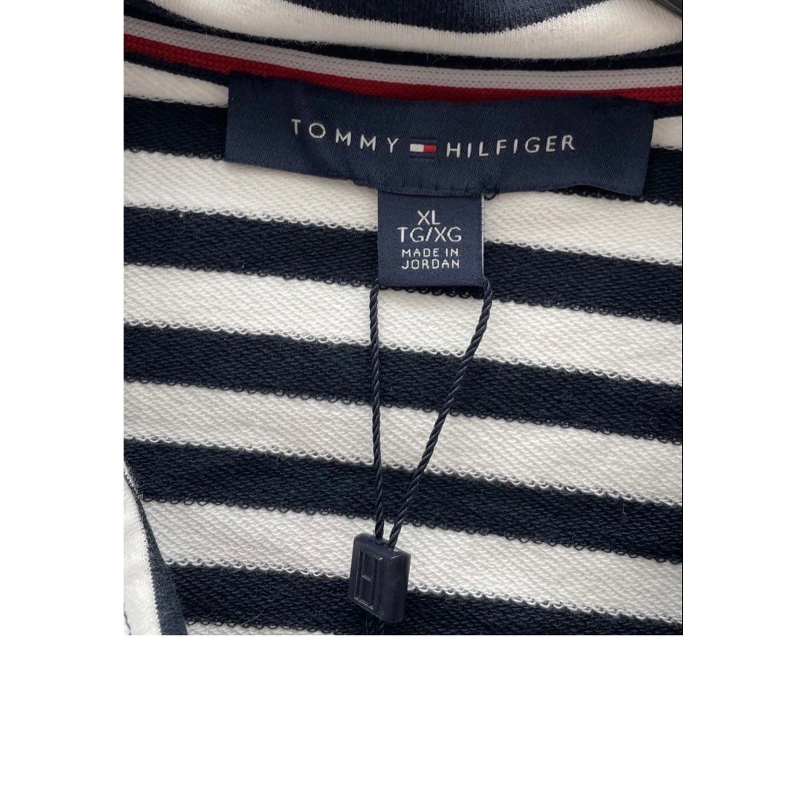 🤑Tommy Hilfiger💙⚓️💙Band Jacket  White Striped Military nautical Blazer XL$109 thumbnail 7