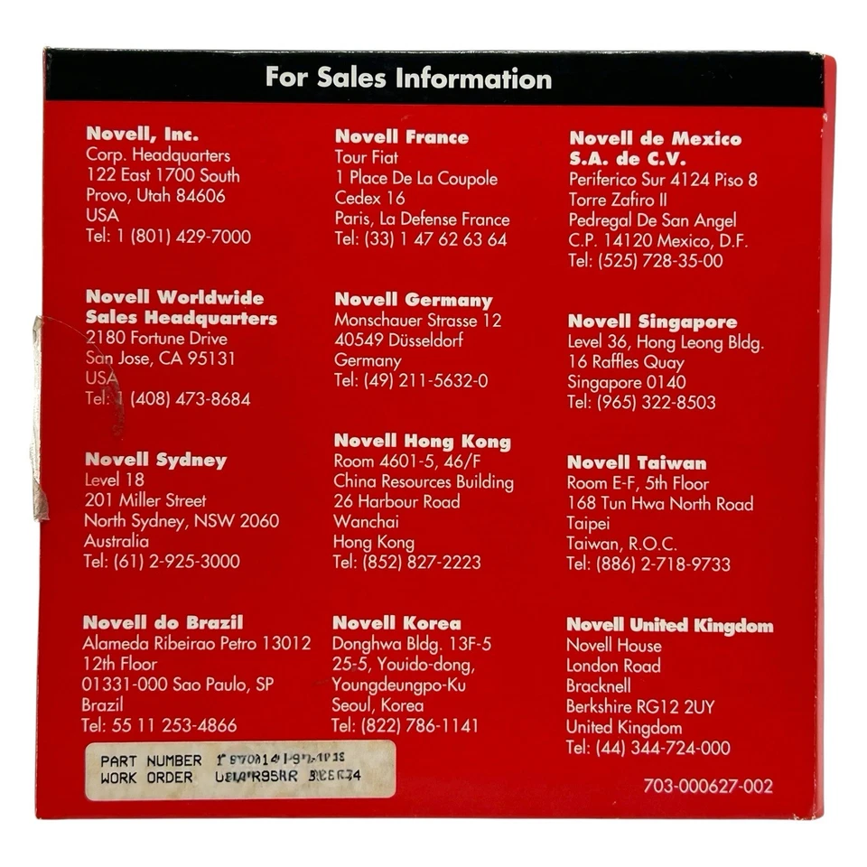 Sistema operativo de red y enciclopedia de alto rendimiento Novell NetWare 4.1 1995 Foto 4 de 4