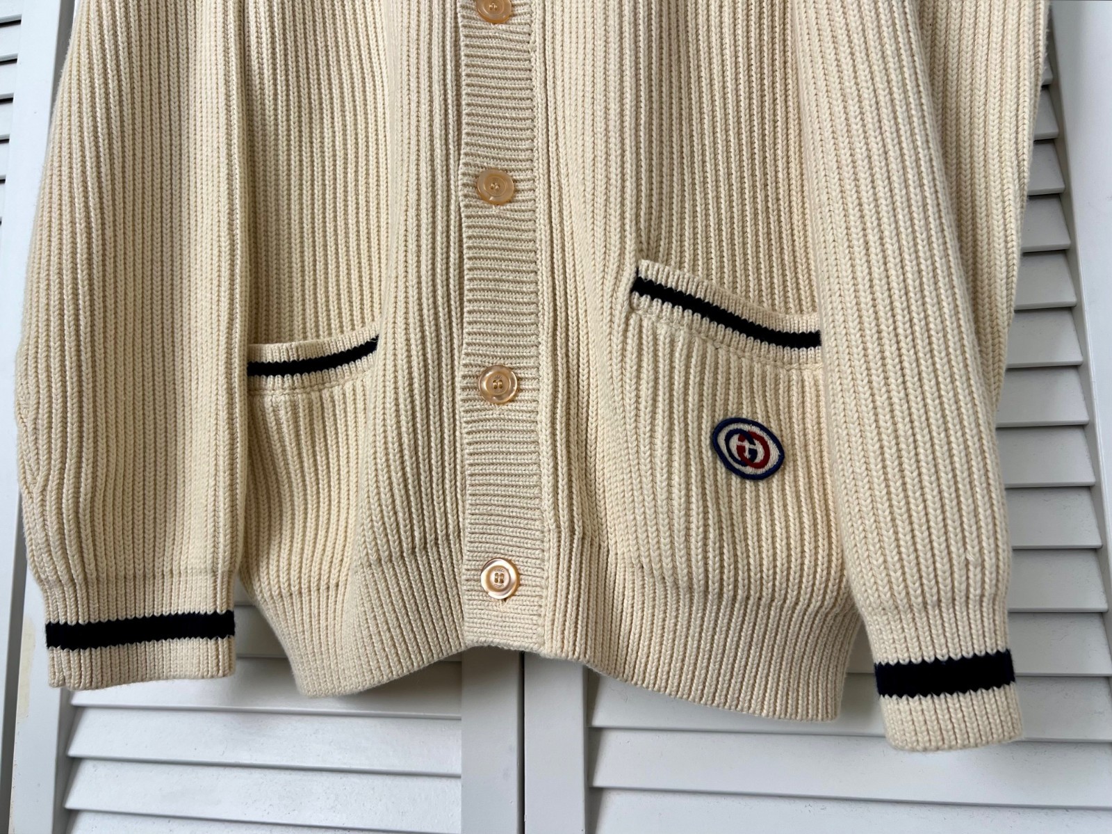 AUTHENTIC GUCCI INTERLOCKING G COTTON CARDIGAN SI… - image 4