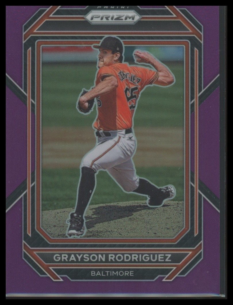2023 Panini Prizm #159 Grayson Rodriguez Purple Prizm #/99