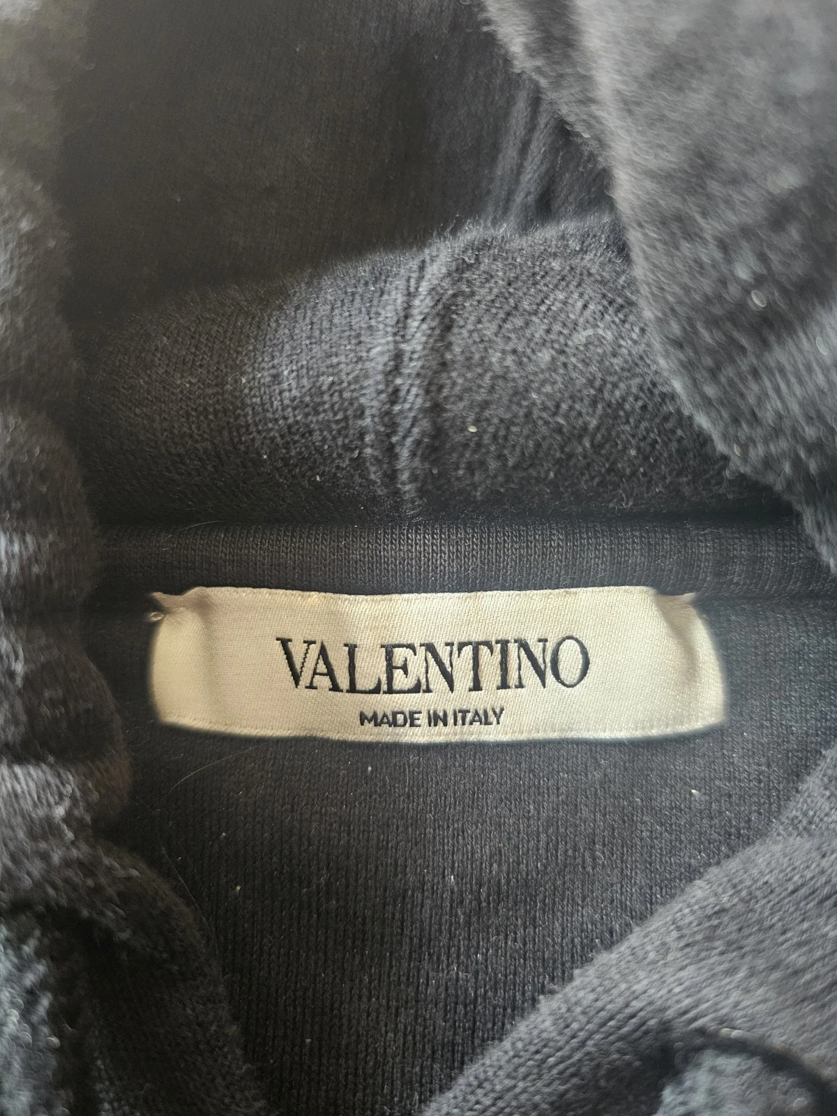 Felpa con cappuccio Valentino Garavani VLTN nera taglia M
