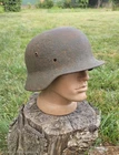 Original German Helmet M35/66 Wehrmacht Relic of Battlefield WW2 Decals Numbers