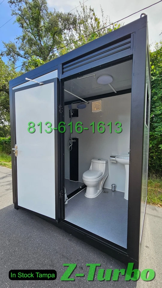 New  Economical Steel Frame Semi-permanent Portable Shower Toilet Combo Bathroom - Image 2 of 4