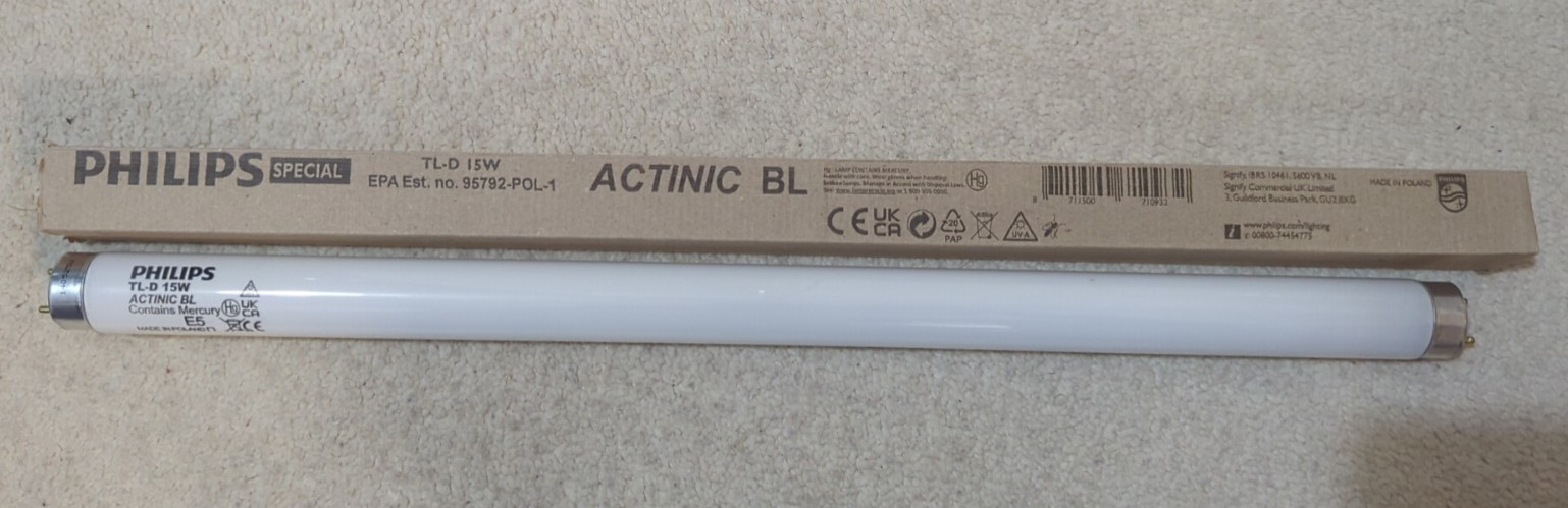 Philips T8 G13 Actinic BL 15W Blacklight 44cm - New