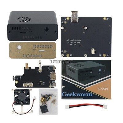 NASPi Lite 2.5''SATA HDD/SSD Hard-drive NAS Storage Kit for Raspberry Pi 4B+HDMI