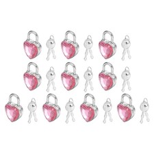 10Pcs Mini Diary Padlock, Small Heart Shaped ...