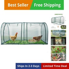 Portable Chicken Run Hen Coop,Walk-in Poultry House,Outdoor Gardening Net,Eas...