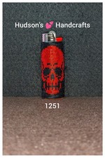 1251 Delica Seed Bead Bic Lighter Sleeve Hardened Sides, Durable, Leather Bottom