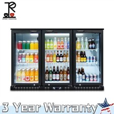 Orikool 53 inch Beverage Refrigerator 3 Glass Door Back Bar Cooler 11.3 Cu.Ft