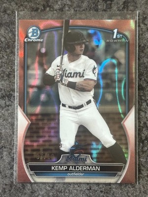2023 Bowman Draft - Chrome Kemp Alderman #BDC-123 Rose Gold Lava Refractor /10