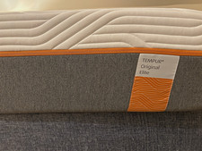 Tempur Original Elite Double Memory Foam Mattress Removable Cover White/Grey