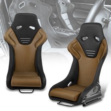 Pair Of Universal Microfiber Suede Fixed Racing Racing Bucket Seats Blackgold Pair Of Universal Microfiber Suede Fixed Racing Racing Bucket Seats Blackgold
