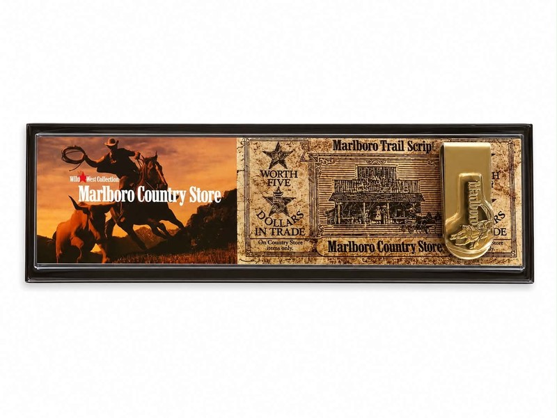 Vintage Brass Marlboro Money/Wallet Clip In Original Packaging. 