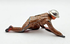 Barclay Manoil Soldier Crawling with Riffle in Both Hands. Tin Helmet B51