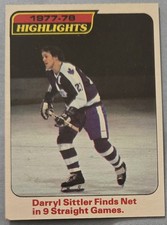 Darryl Sittler 1978-79 Topps 1977-78 Highlights Hockey Card ~ #4 ~ Maple Leafs