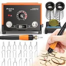 Preciva 935 Dual Handle Wood Burning Kit - Professional Pyrography Tool with ...