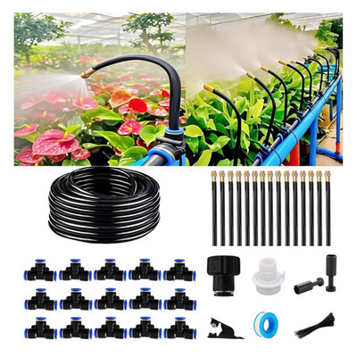 Automatic Drip Irrigation Kit 50FT with Adjustable Nozzles