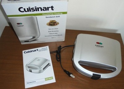 CUISINART Dual Sandwich Maker Countertop Grill, Non-Stick   NEW IN BOX - Silver