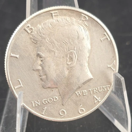 1964 Kennedy Half Dollar Silver 50C Coin 0.9 Fineness Circulated