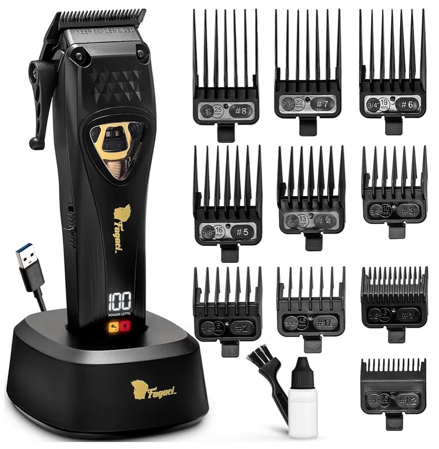 Fagaci Professional Hair Clippers w/ DLC Blades & High Torqu