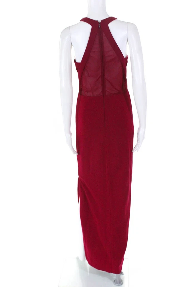 Vestido vaquero rojo sin mangas cuello en V Deep Love de Nicole Miller para mujer talla 6 10886858 Foto 3 de 4