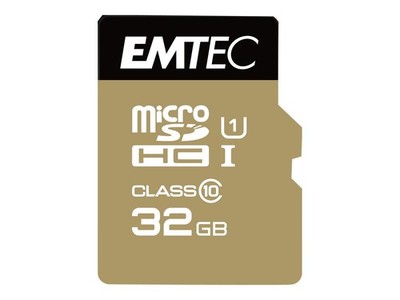 EMTEC Gold+ Flash Memory Card SD Adapter Micro SD 32GB ECMSDM32GHC10GP