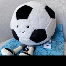 NEW Jellycat Amuseables Football 21cm - Fluffy Sports Plush W/Tag & Dust Bag