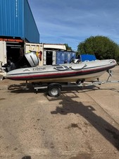 RIBeye boat complete with 50HP Mariner engine and road trailer