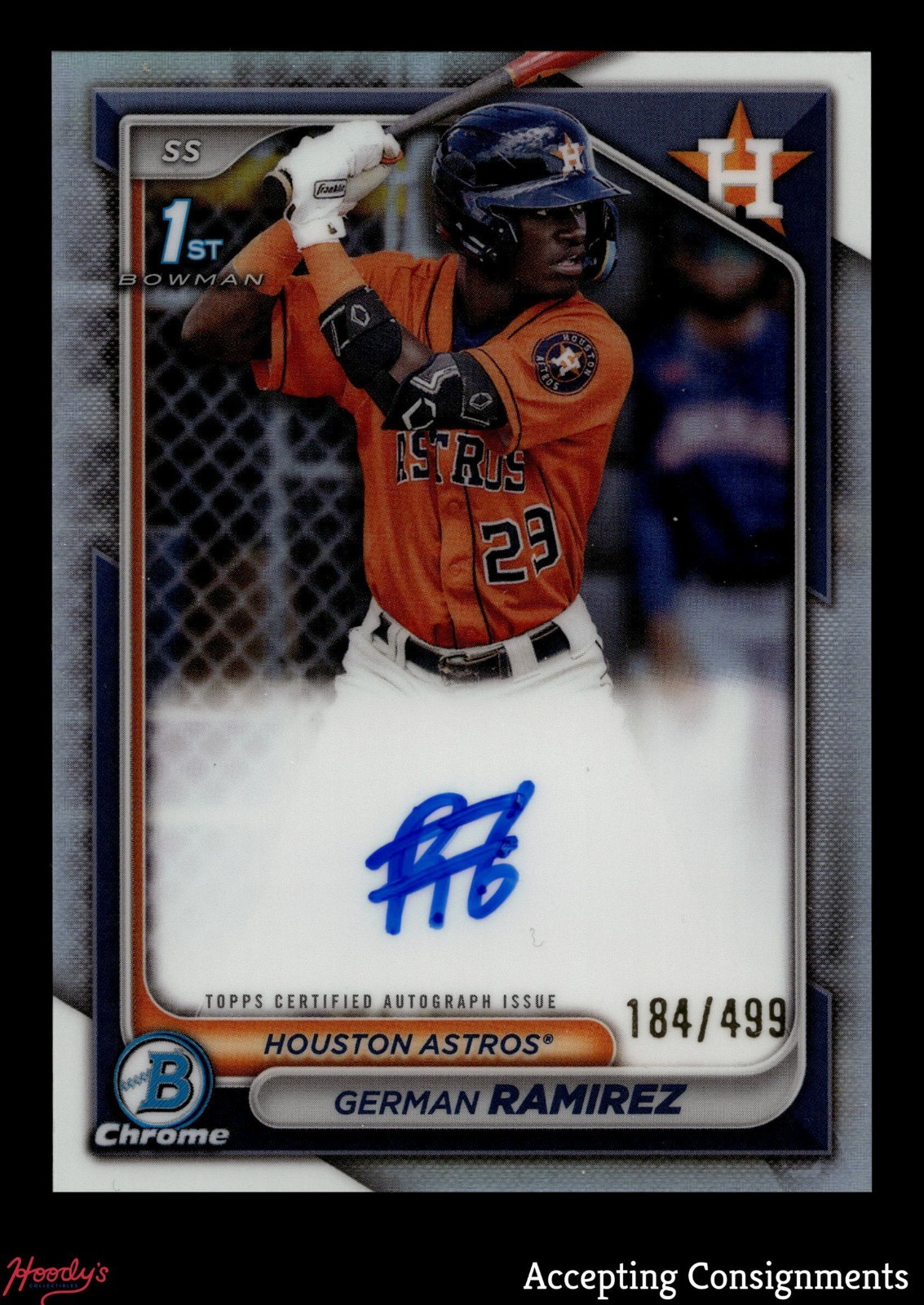 2024 Bowman Chrome Prospect Refractors German Ramirez 1ST ROOKIE AUTO 184/499