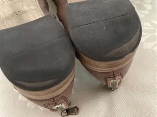 Free People Lost Valley Leather Ankle Booties Taupe Sz 40 - Picture 11 of 11