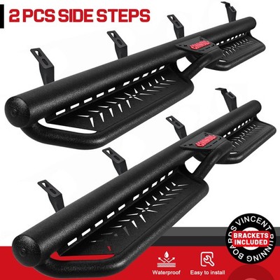2-Stairs Running Boards For 2024-2026 Tacoma Double/Crew Cab 6'' Drop Side Step