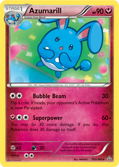 Azumarill Rare XY - Primal Clash 103/160 NM