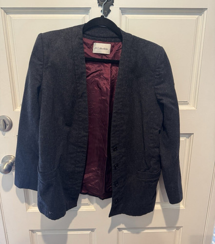 JH Collectibles Women's Gray Lined Button Jacket w/ Pockets Size 14